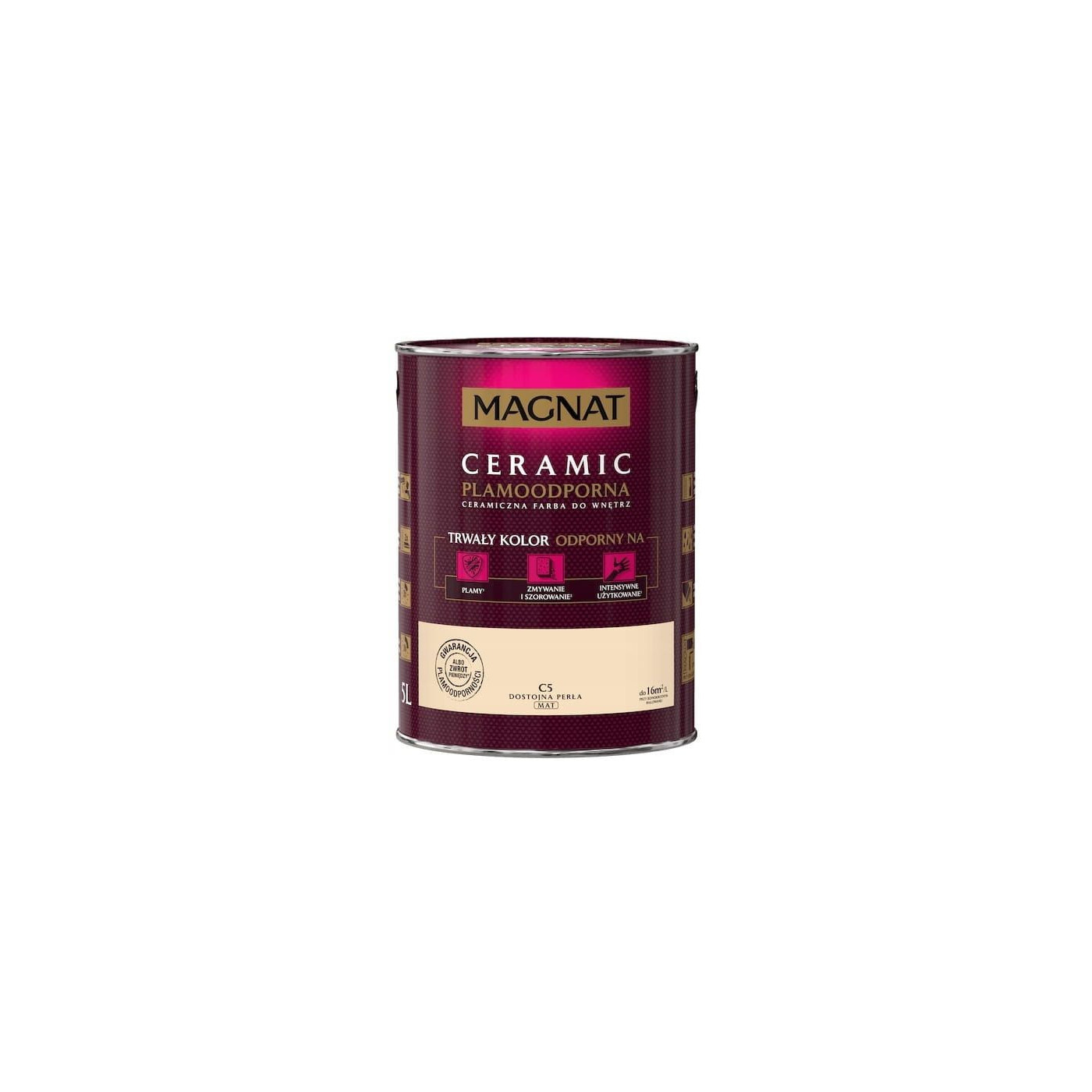 Farba Ceramiczna Magnat Ceramic C5 Dostojna Perła 5l Farba Ceramiczna Magnat Ceramic C5 Dostojna Perła 5l
