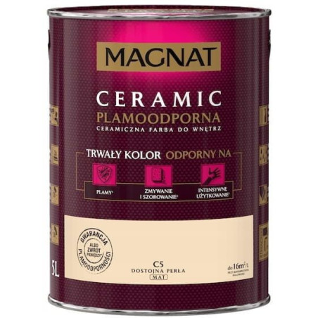 Farba Ceramiczna Magnat Ceramic C5 Dostojna Perła 5l