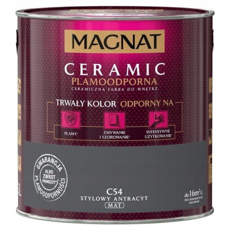 Farba Ceramiczna Magnat Ceramic C54 Stylowy Antracyt 2,5l