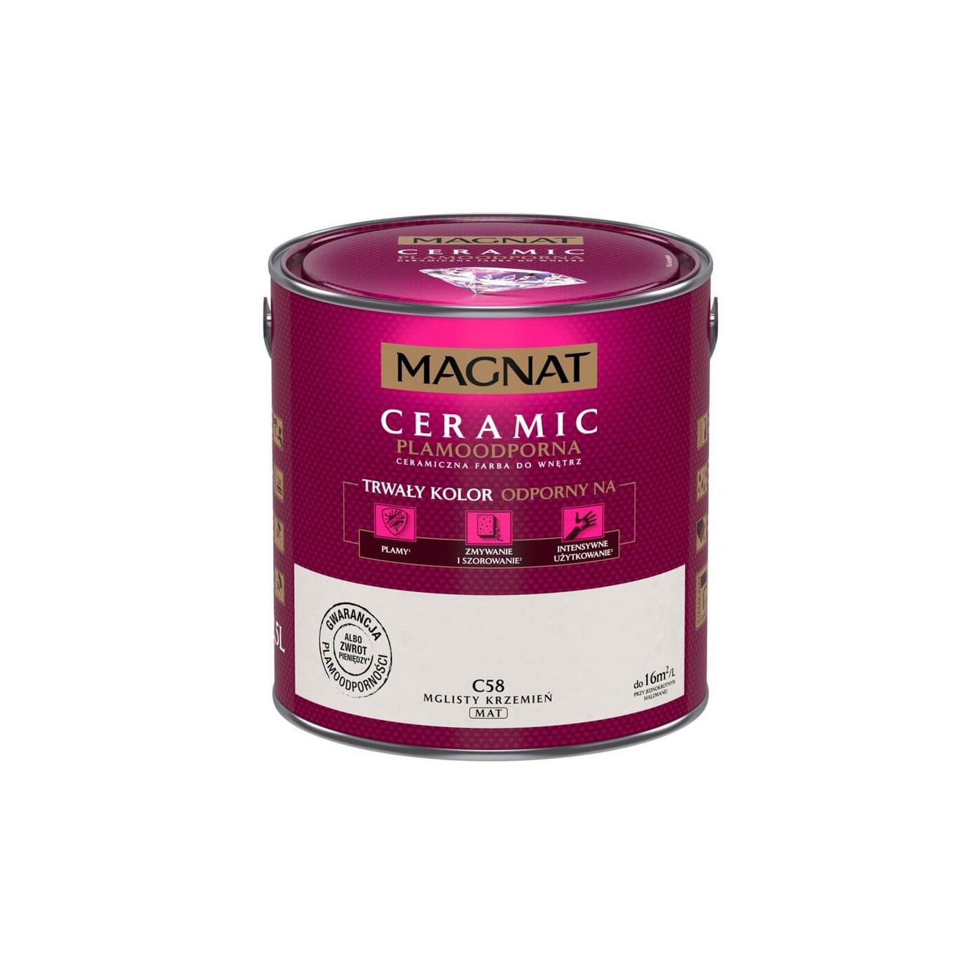 Farba Ceramiczna Magnat Ceramic C58 Mglisty Krzemień 2,5l Farba Ceramiczna Magnat Ceramic C58 Mglisty Krzemień 2,5l