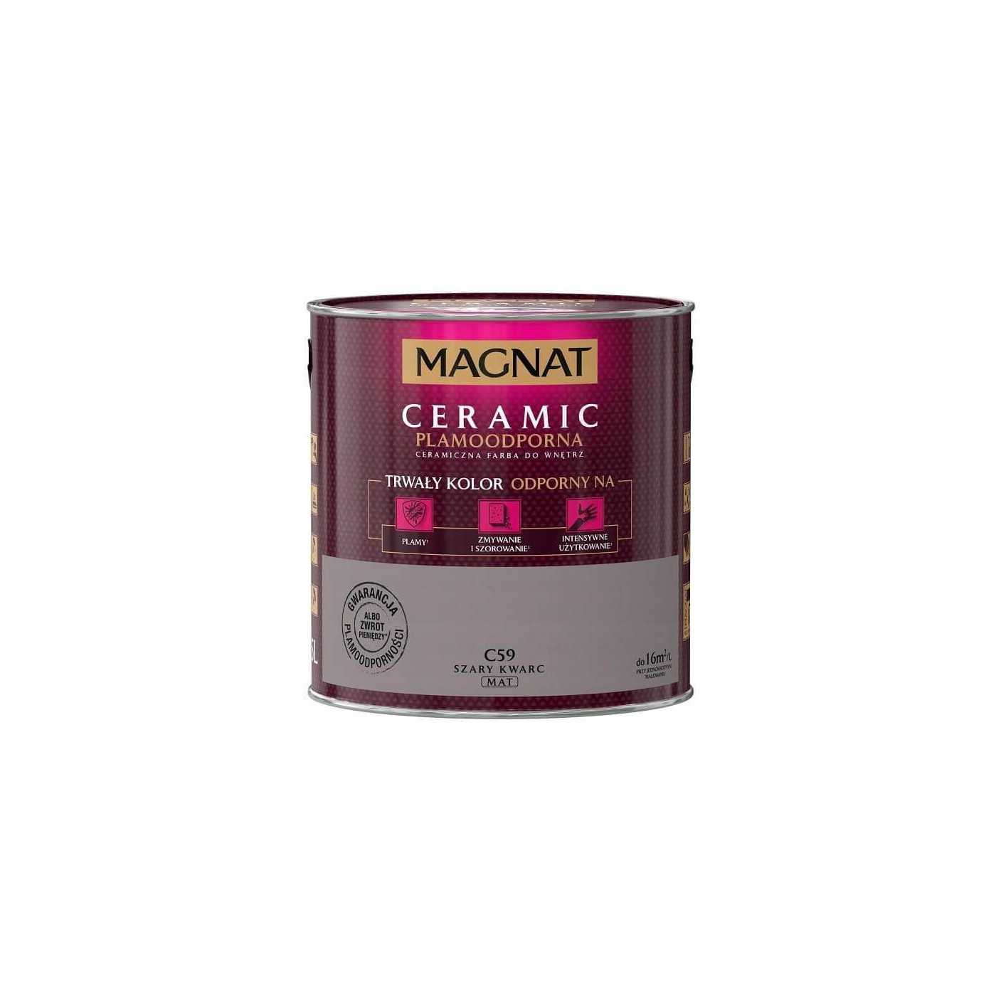Farba Ceramiczna Magnat Ceramic C59 Szary Kwarc 2,5l Farba Ceramiczna Magnat Ceramic C59 Szary Kwarc 2,5l