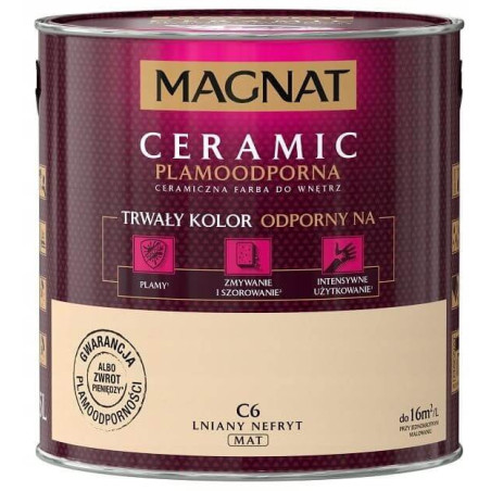 Farba Ceramiczna Magnat Ceramic C6 Lniany Nefryt 2,5l