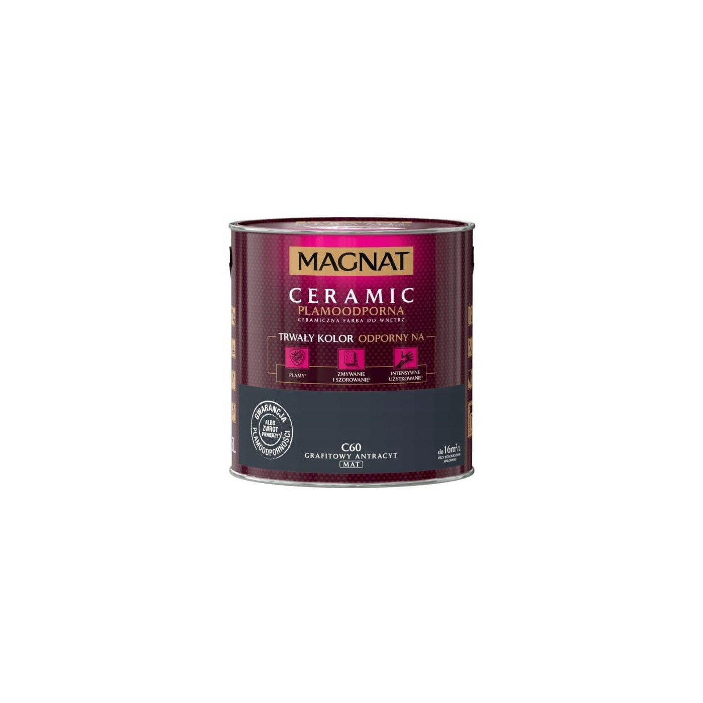Farba Ceramiczna Magnat Ceramic C60 Grafitowy Antracyt 2,5l Farba Ceramiczna Magnat Ceramic C60 Grafitowy Antracyt 2,5l