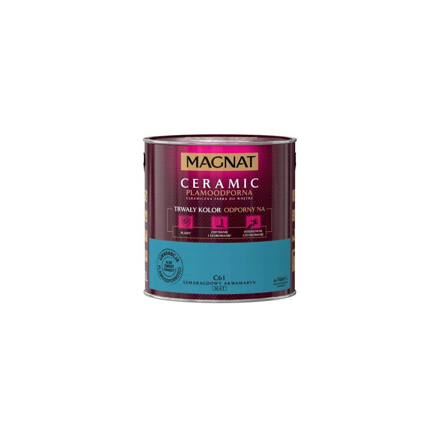 Farba Ceramiczna Magnat Ceramic C61 Szmaragdowy Akwamaryn 2,5l Farba Ceramiczna Magnat Ceramic C61 Szmaragdowy Akwamaryn 2,5l