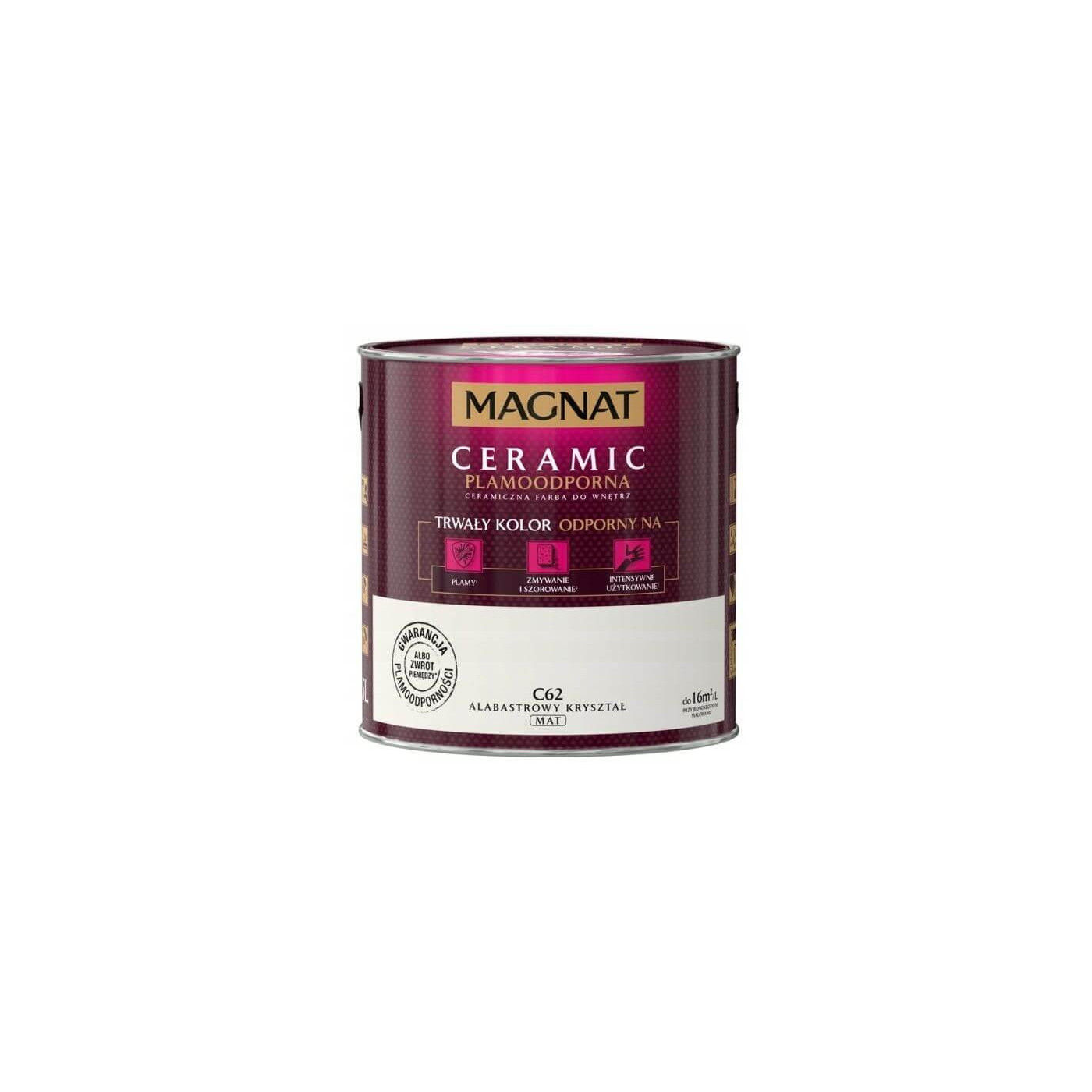 Farba Ceramiczna Magnat Ceramic C62 Alabastrowy Kryształ 2,5l Farba Ceramiczna Magnat Ceramic C62 Alabastrowy Kryształ 2,5l