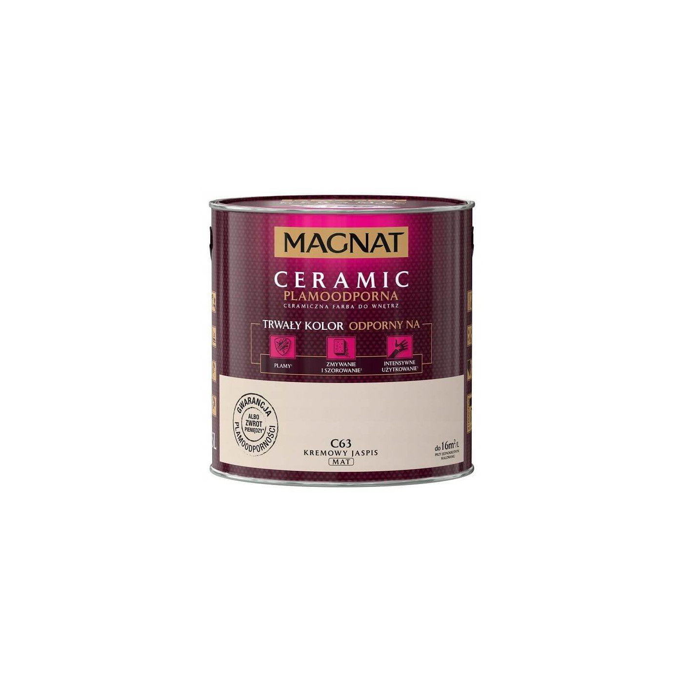 Farba Ceramiczna Magnat Ceramic C63 Kremowy Jaspis 2,5l Farba Ceramiczna Magnat Ceramic C63 Kremowy Jaspis 2,5l