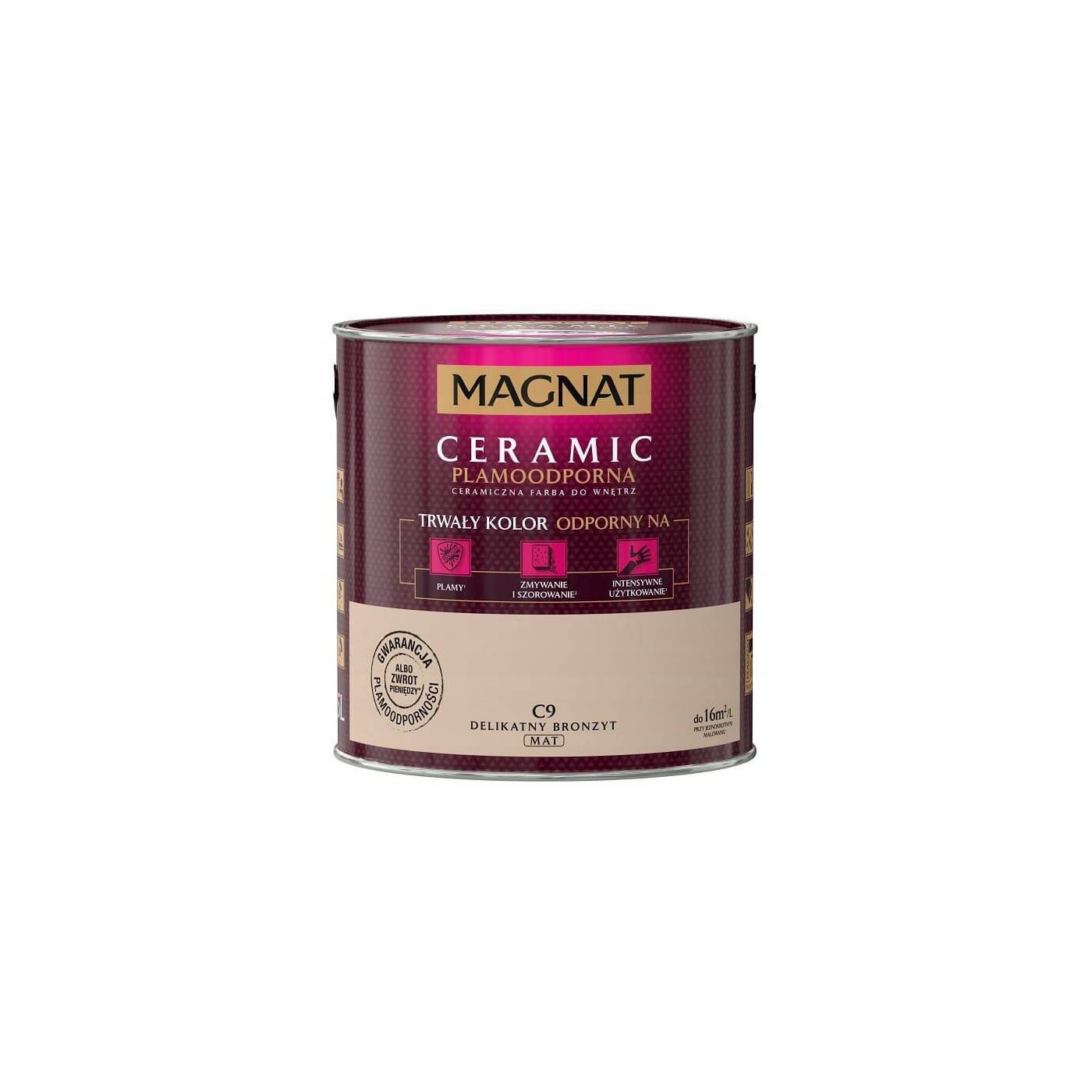 Farba Ceramiczna Magnat Ceramic C9 Delikatny Bronzyt 2,5l Farba Ceramiczna Magnat Ceramic C9 Delikatny Bronzyt 2,5l