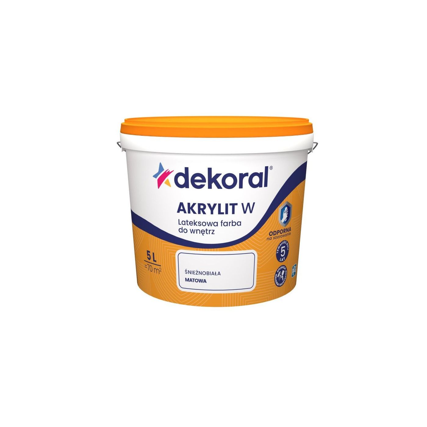 Farba Lateksowa Odporna na Szorowanie Biała 5L Dekoral Farba Lateksowa Odporna na Szorowanie Biała 5L Dekoral