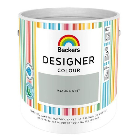 Farba Lateksowa Designer Colour Healing Grey 2,5L Beckers