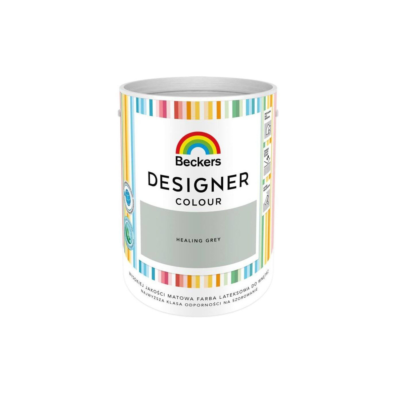 Farba Lateksowa Designer Colour Healing Grey 5L Beckers Farba Lateksowa Designer Colour Healing Grey 5L Beckers
