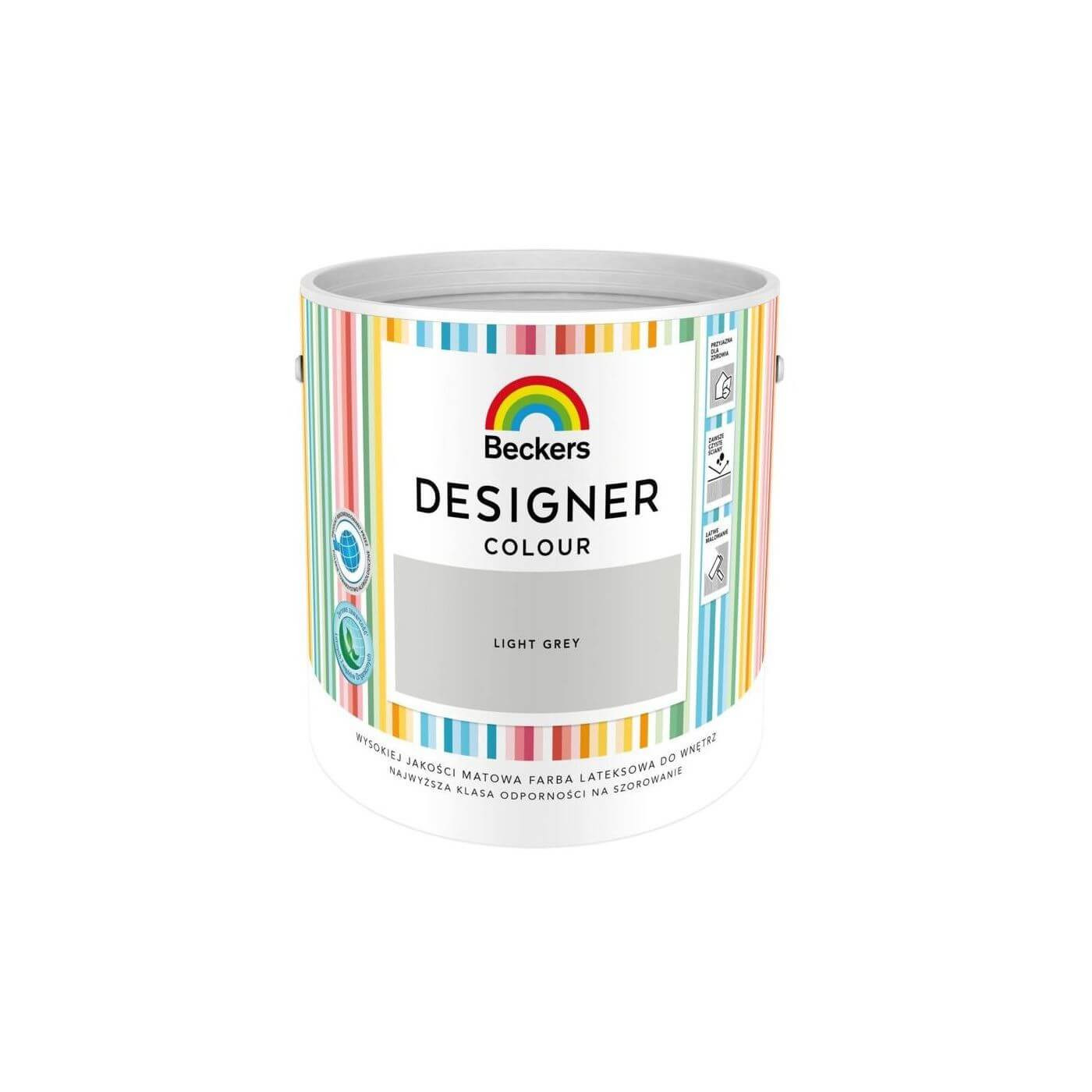 Farba Lateksowa Designer Colour Light Grey 2,5L Beckers Farba Lateksowa Designer Colour Light Grey 2,5L Beckers