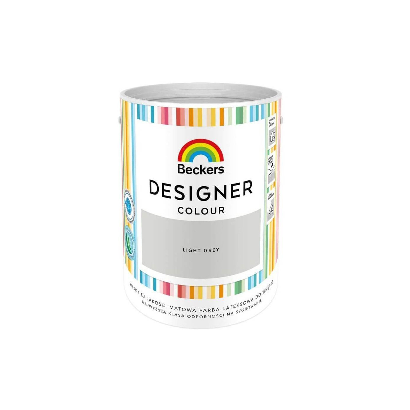 Farba Lateksowa Designer Colour Light Grey 5L Beckers Farba Lateksowa Designer Colour Light Grey 5L Beckers