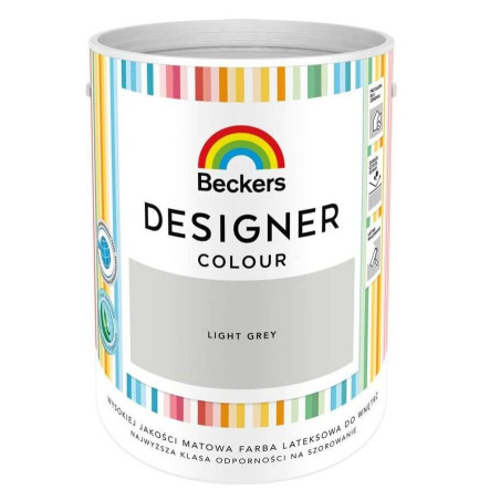 Farba Lateksowa Designer Colour Light Grey 5L Beckers