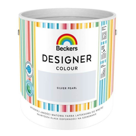 Farba Lateksowa Designer Colour Silver Pearl 2,5L Beckers