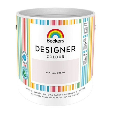 Farba Lateksowa Designer Colour Vanilla Cream 2,5L Beckers