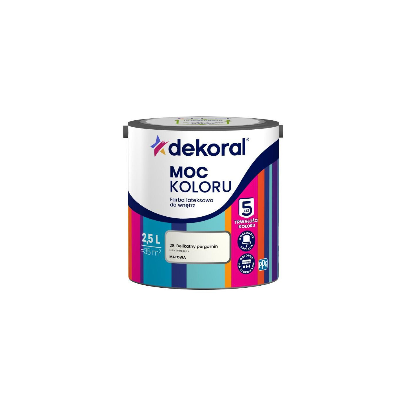 Farba Lateksowa Moc Koloru Delikatny Pergamin 2,5l Dekoral Farba Lateksowa Moc Koloru Delikatny Pergamin 2,5l Dekoral