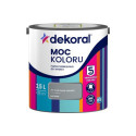 Farba Lateksowa Moc Koloru Srebrzysta Szarość 2,5l Dekoral Farba Lateksowa Moc Koloru Srebrzysta Szarość 2,5l Dekoral