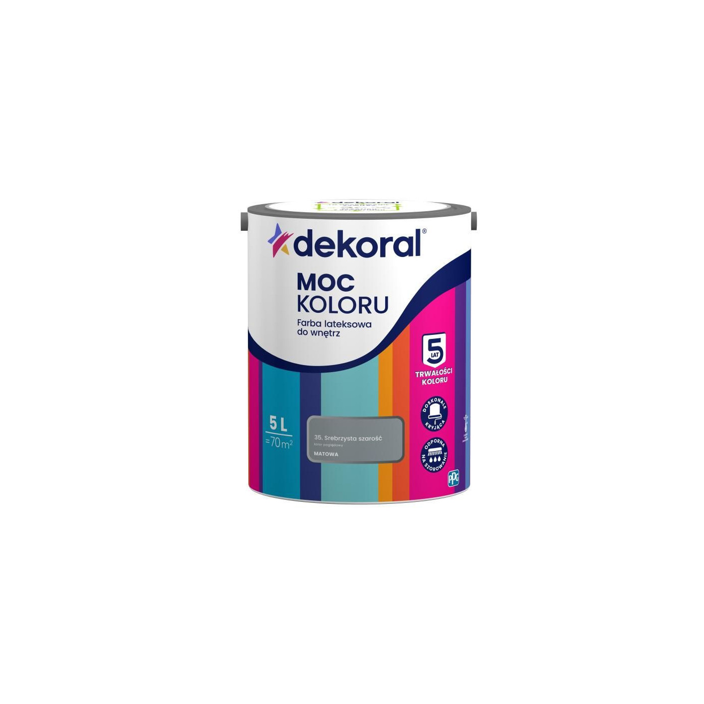Farba Lateksowa Moc Koloru Srebrzysta Szarość 5l Dekoral Farba Lateksowa Moc Koloru Srebrzysta Szarość 5l Dekoral