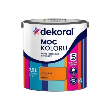 Farba Lateksowa Moc Koloru Tutti-frutti 2,5l Dekoral
