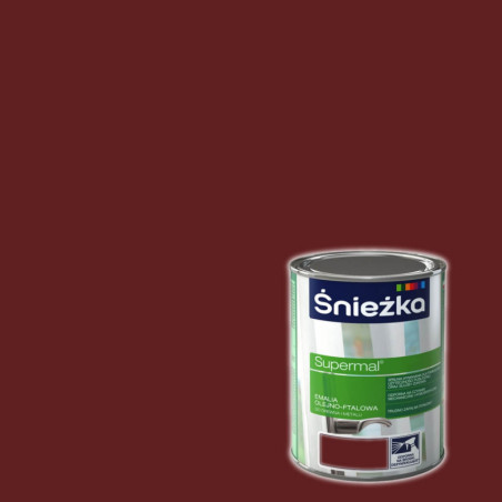 Emalia Olejno-Ftalowa Supermal Mahoń Połysk 10L Śnieżka
