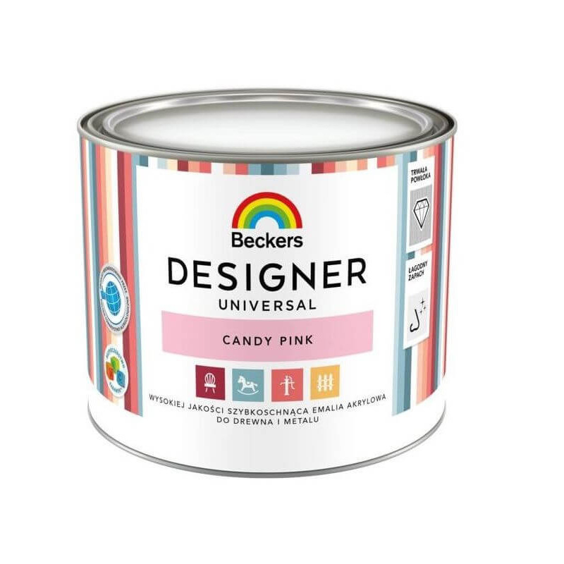 Emalia Akrylowa Designer Universal Candy Pink 0,5L Beckers Emalia Akrylowa Designer Universal Candy Pink 0,5L Beckers