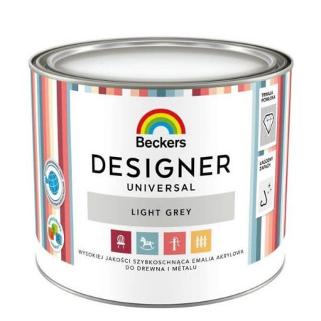 Emalia Akrylowa Designer Universal Light Grey 0,5L Beckers