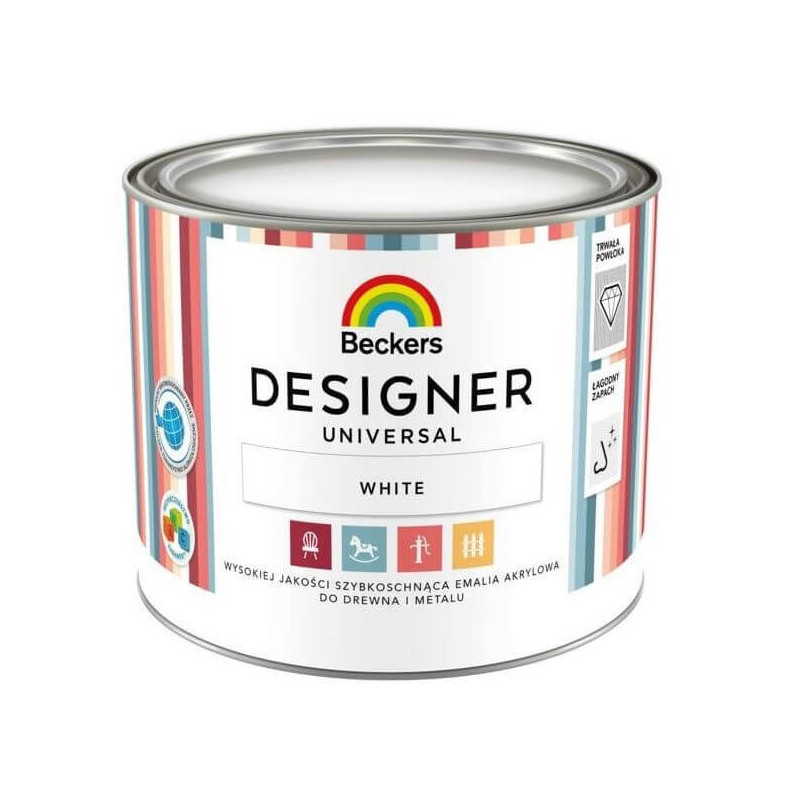 Emalia Akrylowa Designer Universal White 0,5L Beckers Emalia Akrylowa Designer Universal White 0,5L Beckers