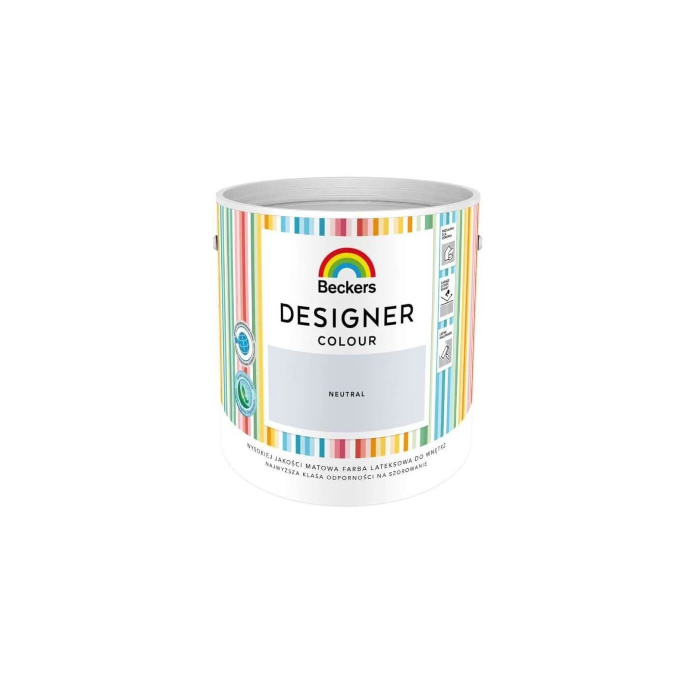 Farba Lateksowa Designer Colour Neutral 2,5L Beckers Farba Lateksowa Designer Colour Neutral 2,5L Beckers