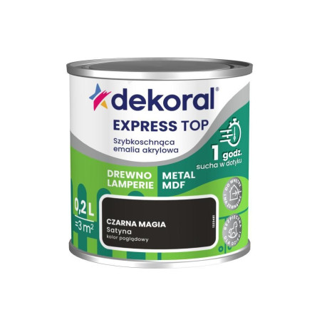 Emalia Szybkoschnąca Do Dzieła Czarna Magia Satyna 0,2L Dekoral