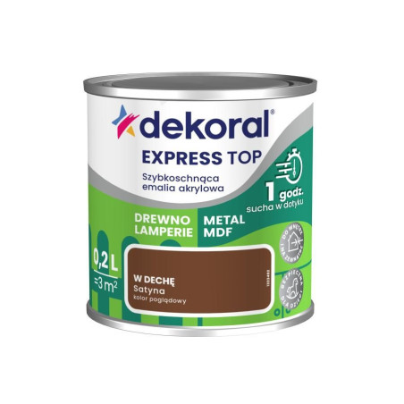 Emalia Szybkoschnąca Do Dzieła W Dechę Satynowa 0,2L Dekoral