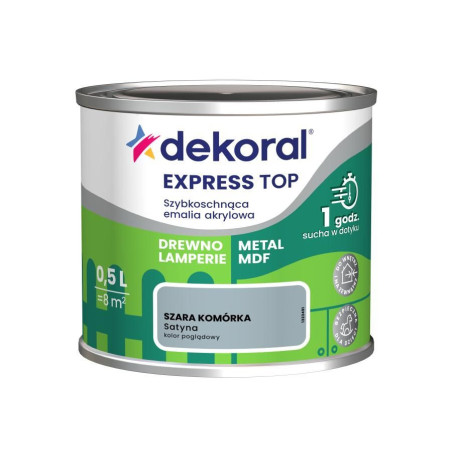 Emalia Szybkoschnąca Do Dzieła Szara Komórka Satyna 0,5L Dekoral