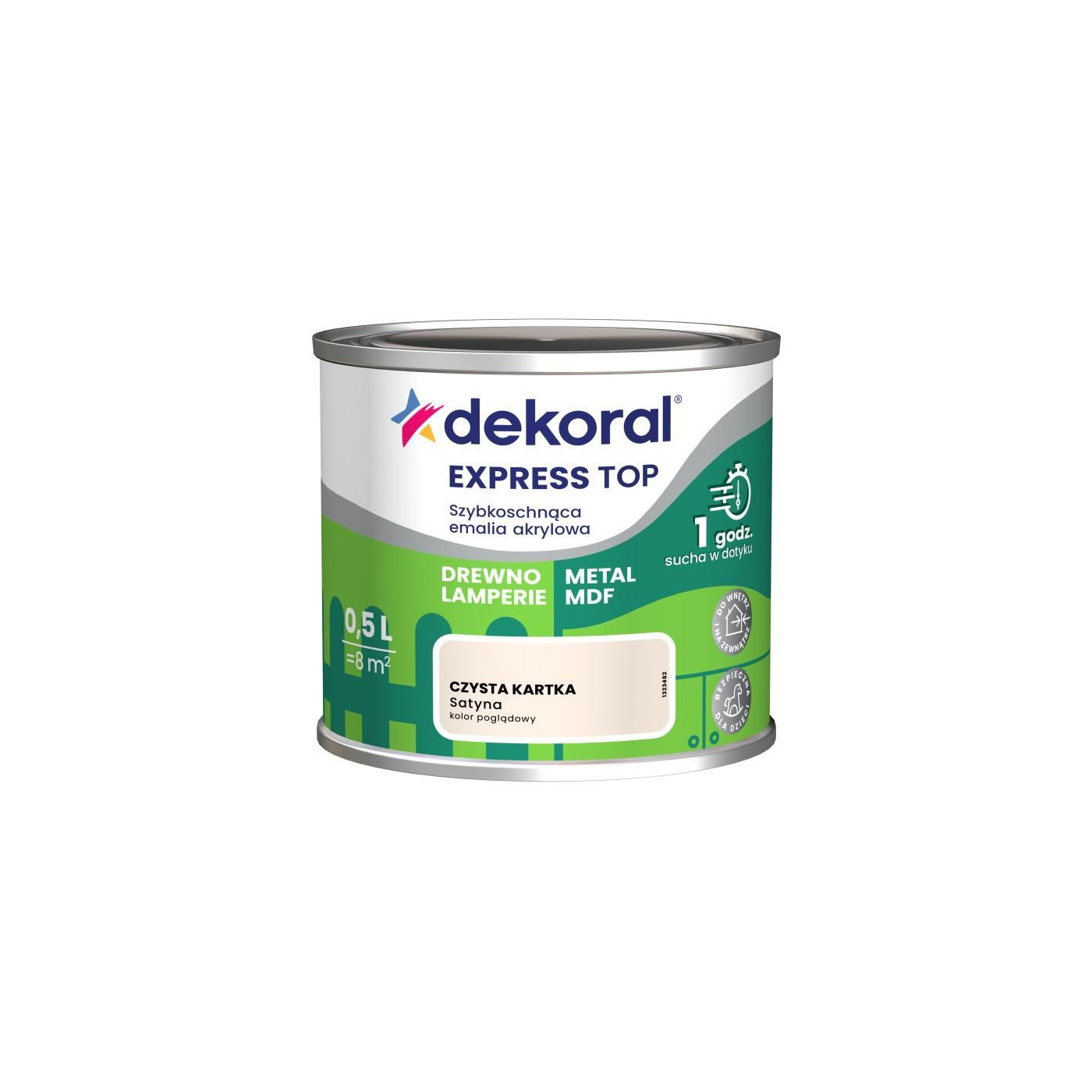 Emalia Szybkoschnąca Do Dzieła Czysta Kartka Satyna 0,5L Dekoral Emalia Szybkoschnąca Do Dzieła Czysta Kartka Satyna 0,5L Dekoral