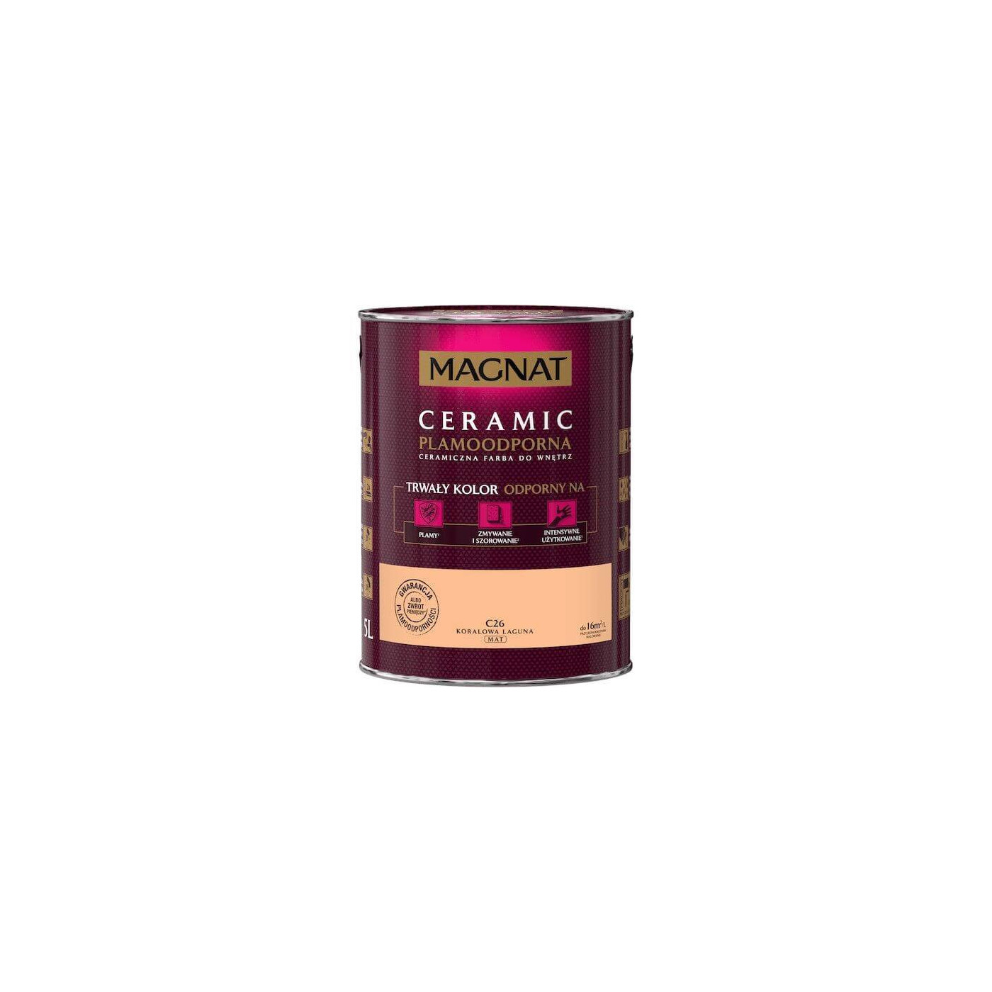 Farba Ceramiczna Magnat C26 Koralowa Laguna 5L Farba Ceramiczna Magnat C26 Koralowa Laguna 5L