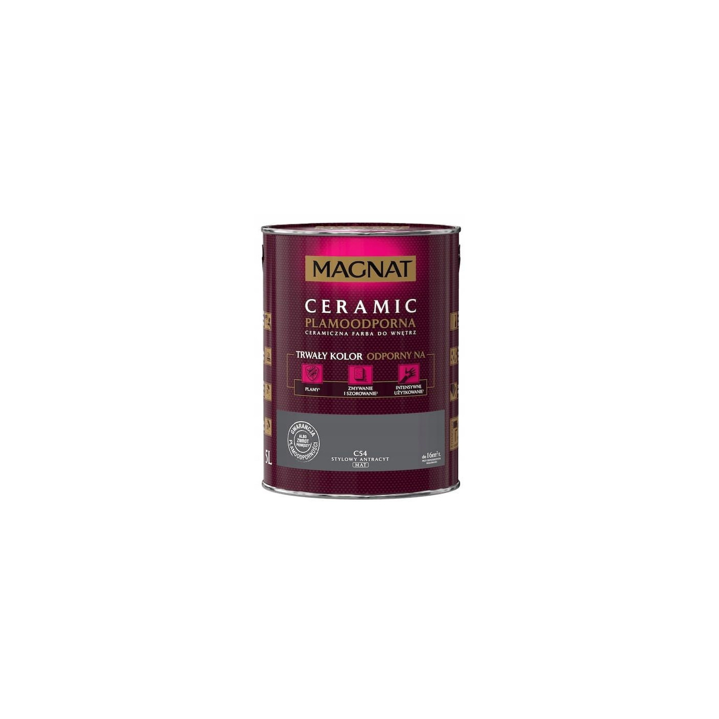 Farba Ceramiczna Magnat C54 Stylowy Antracyt 5L Farba Ceramiczna Magnat C54 Stylowy Antracyt 5L
