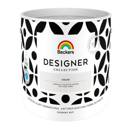 Farba Ceramiczna Designer Collection Snow Mat 2,5L Beckers