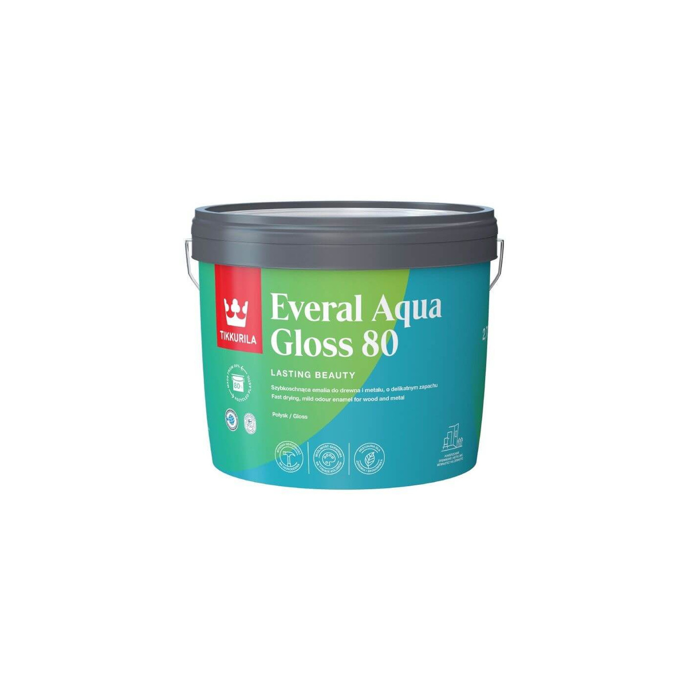 Emalia Akrylowa Everal Aqua Gloss 2,7L Baza-A Tikkurila Emalia Akrylowa Everal Aqua Gloss 2,7L Baza-A Tikkurila