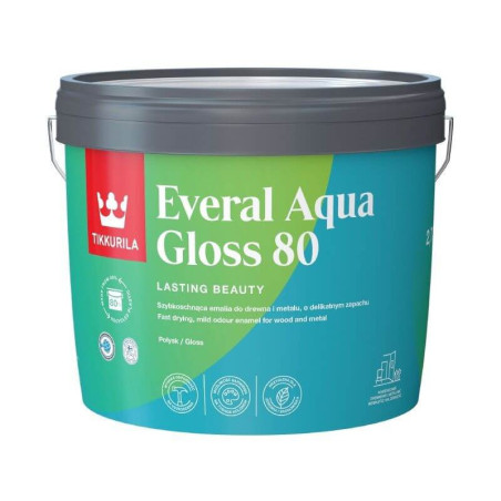 Emalia Akrylowa Everal Aqua Gloss 2,7L Baza-A Tikkurila