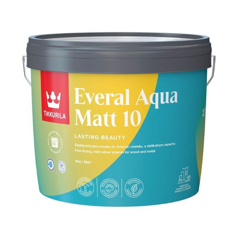 Emalia Akrylowa Everal Aqua Mat 2,7L Baza-A Tikkurila Emalia Akrylowa Everal Aqua Mat 2,7L Baza-A Tikkurila