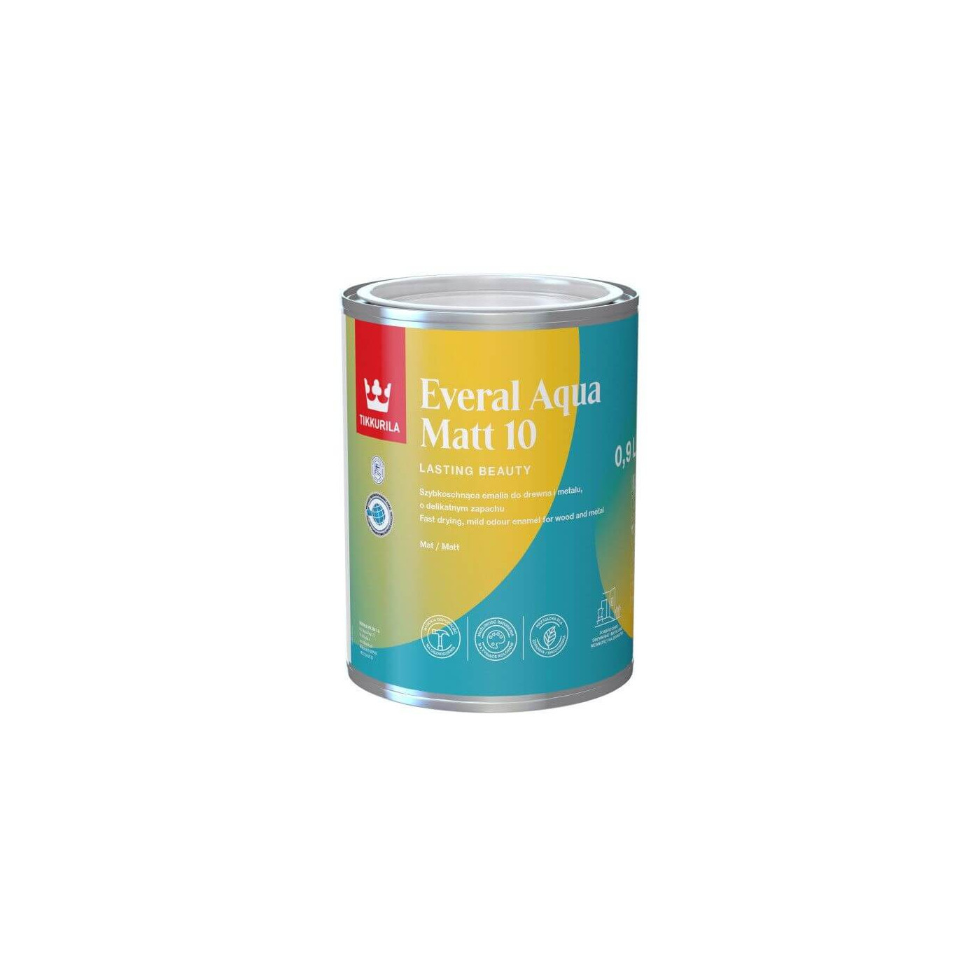 Emalia Akrylowa Everal Aqua Mat 0,9L Baza-C Tikkurila Emalia Akrylowa Everal Aqua Mat 0,9L Baza-C Tikkurila