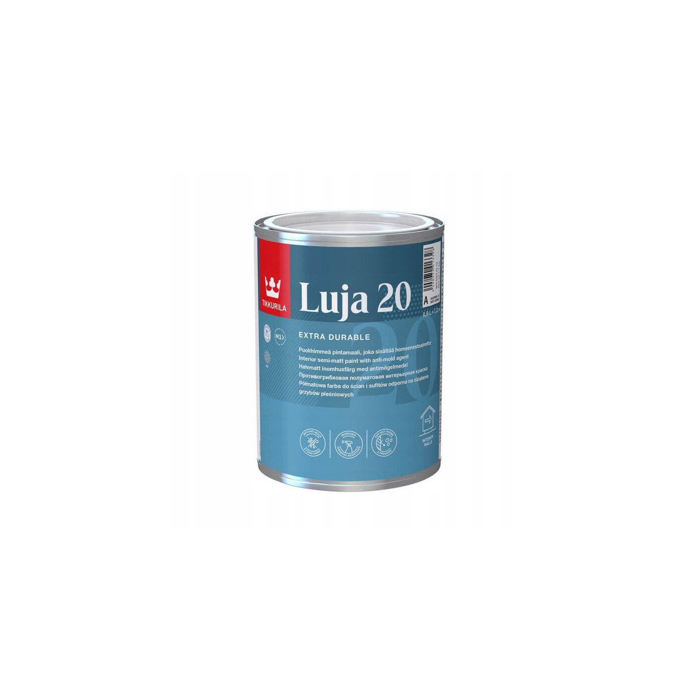 Farba Akrylowa Luja Semi Mat 0,9L Baza -A Tikkurila Farba Akrylowa Luja Semi Mat 0,9L Baza -A Tikkurila