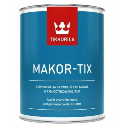 Gruntoemalia Akrylowa Makor-Tix Czerwony Tlenkowy 1L Tikkurila