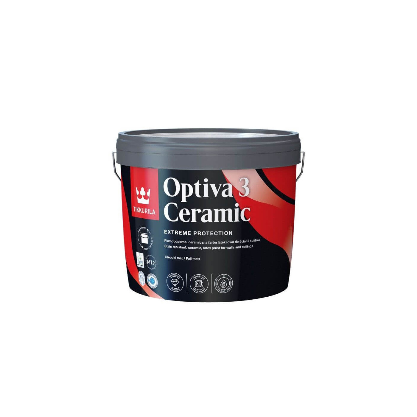 Farba Lateksowa Optiva Ceramic Super Matt 9L Baza-C Tikkurila Farba Lateksowa Optiva Ceramic Super Matt 9L Baza-C Tikkurila
