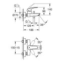 Bateria Wannowa Natynkowa Eurosmart Matte Black 333002433 Grohe Bateria Wannowa Natynkowa Eurosmart Matte Black 333002433 Grohe