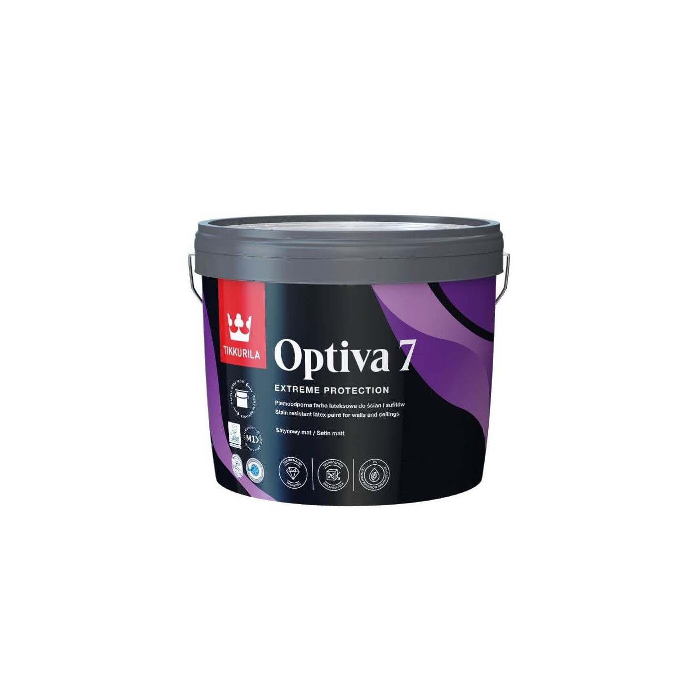 Farba Lateksowa Optiva 7 Satin Matt 9L Baza-A Tikkurila Farba Lateksowa Optiva 7 Satin Matt 9L Baza-A Tikkurila