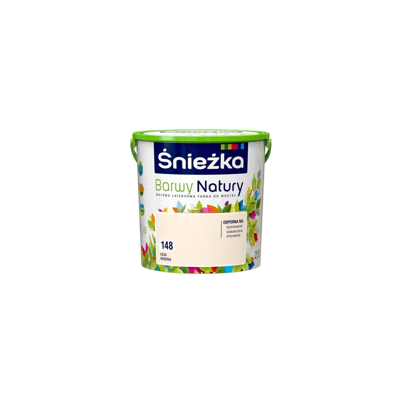 Farba Lateksowa Barwy Natury Lilia Wodna 2,5L Śnieżka Farba Lateksowa Barwy Natury Lilia Wodna 2,5L Śnieżka