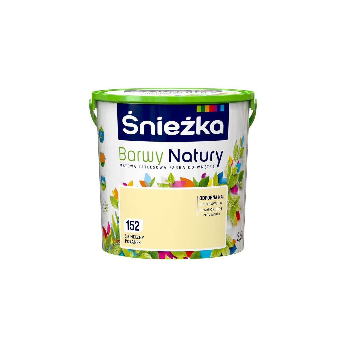 Farba Lateksowa Barwy Natury Słoneczny Poranek 2,5L Śnieżka Farba Lateksowa Barwy Natury Słoneczny Poranek 2,5L Śnieżka