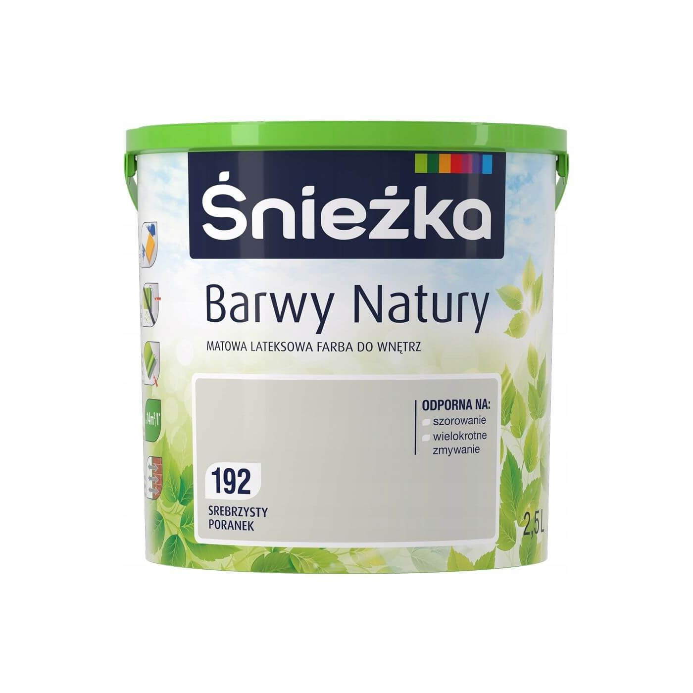 Farba Lateksowa Barwy Natury Srebrzysty Poranek 2,5L Śnieżka Farba Lateksowa Barwy Natury Srebrzysty Poranek 2,5L Śnieżka