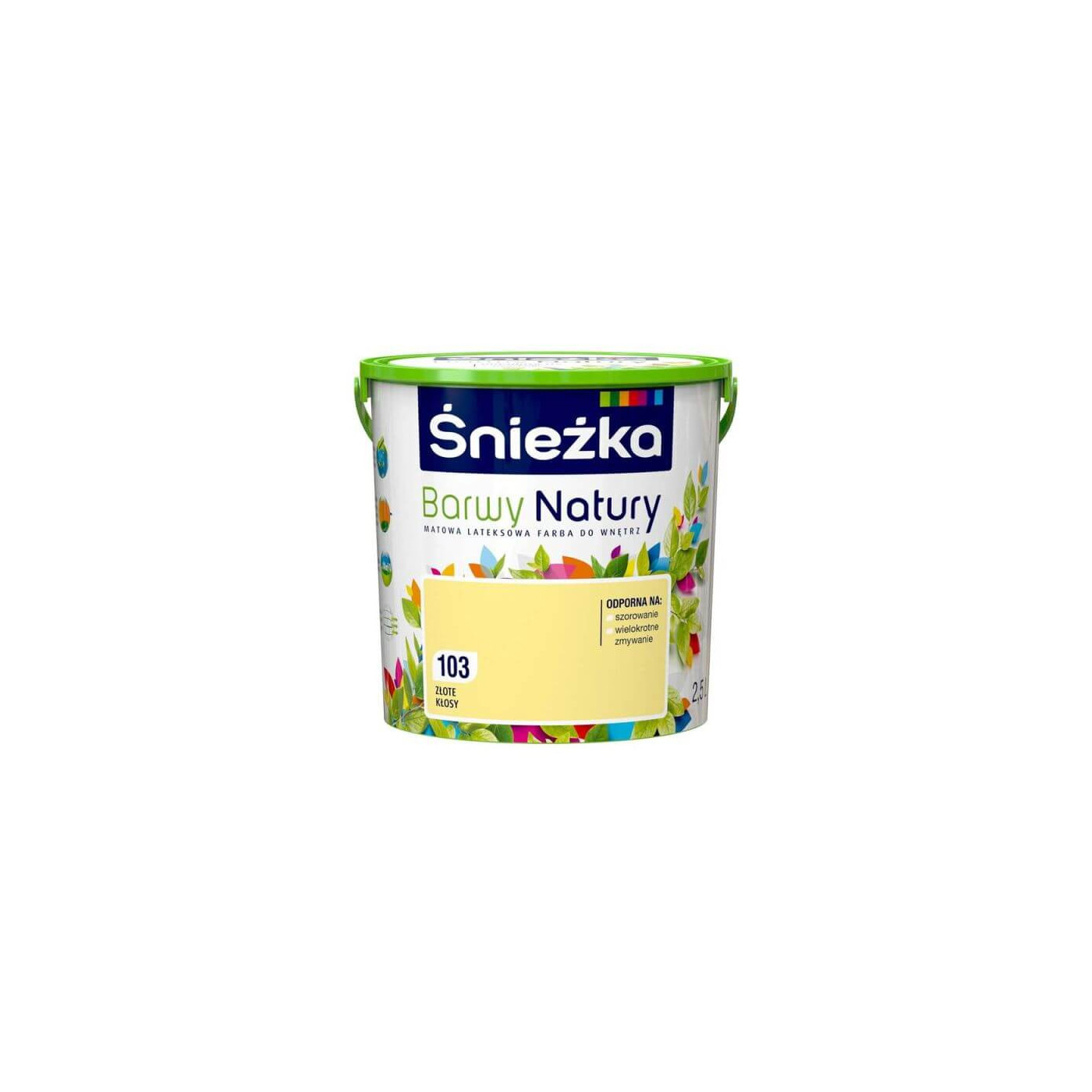 Farba Lateksowa Barwy Natury Złote Kłosy 2,5L Śnieżka Farba Lateksowa Barwy Natury Złote Kłosy 2,5L Śnieżka
