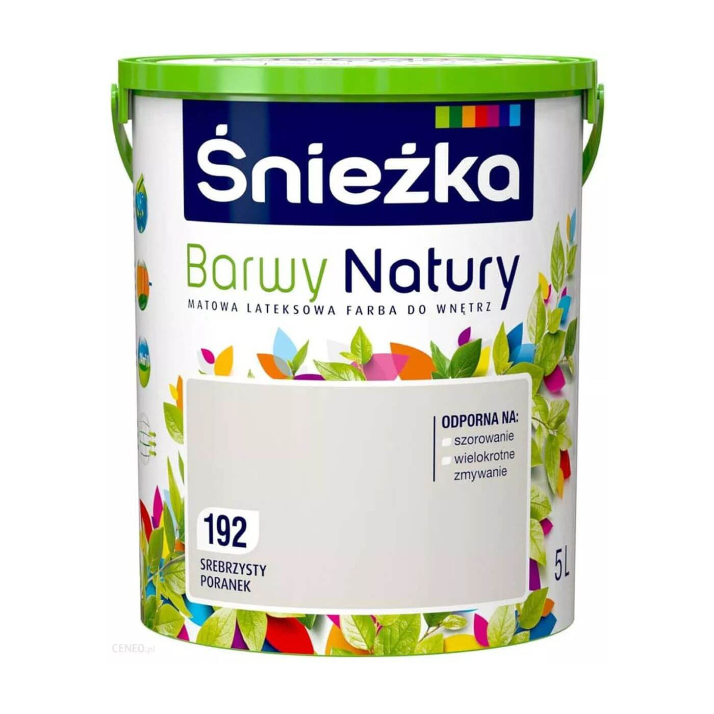 Farba Lateksowa Barwy Natury Srebrzysty Poranek 5L Śnieżka Farba Lateksowa Barwy Natury Srebrzysty Poranek 5L Śnieżka