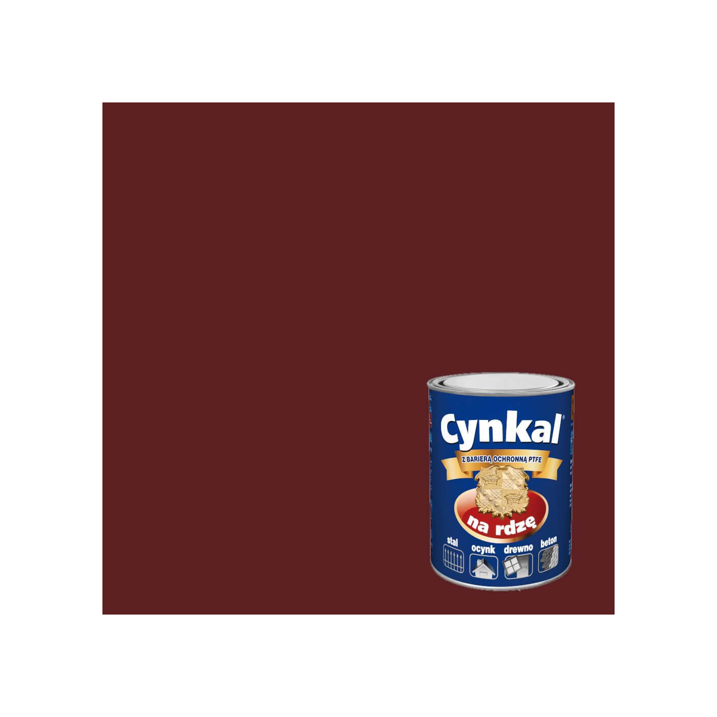 Farba Do Metalu Cynkal Czerwony Tlenkowy 0,7L Malexim Farba Do Metalu Cynkal Czerwony Tlenkowy 0,7L Malexim